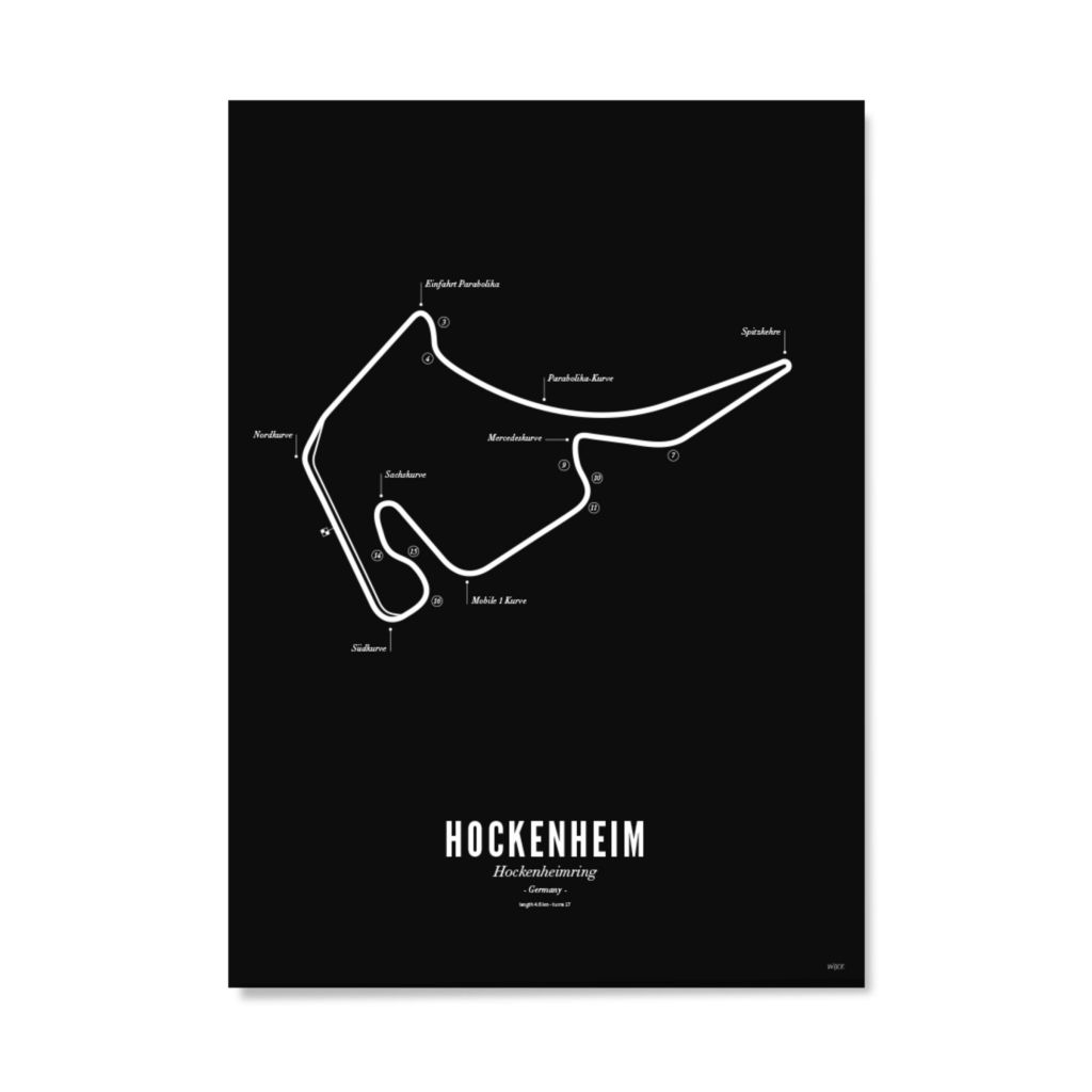 Print "Hockenheimring" 30x40 - black