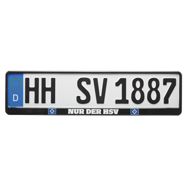 Hamburger SV license plate holder "Nur der HSV" - black