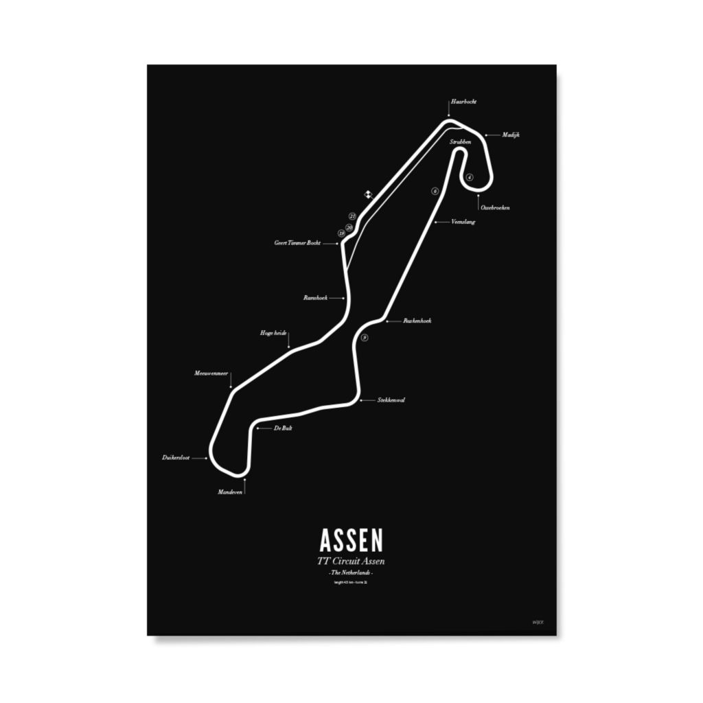 Print "Assen" 50x70 - black