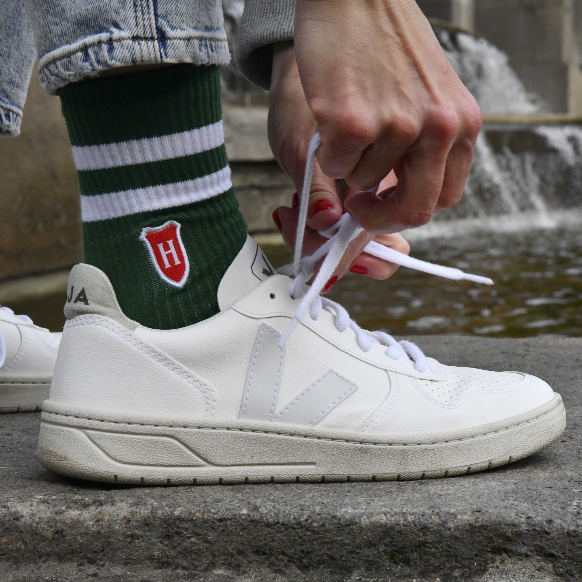Holsten - sports socks 2 pieces - green/white