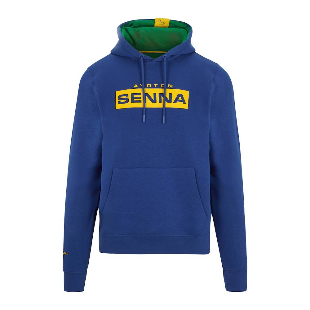 Ayrton Senna Hoodie "Logo" - blue