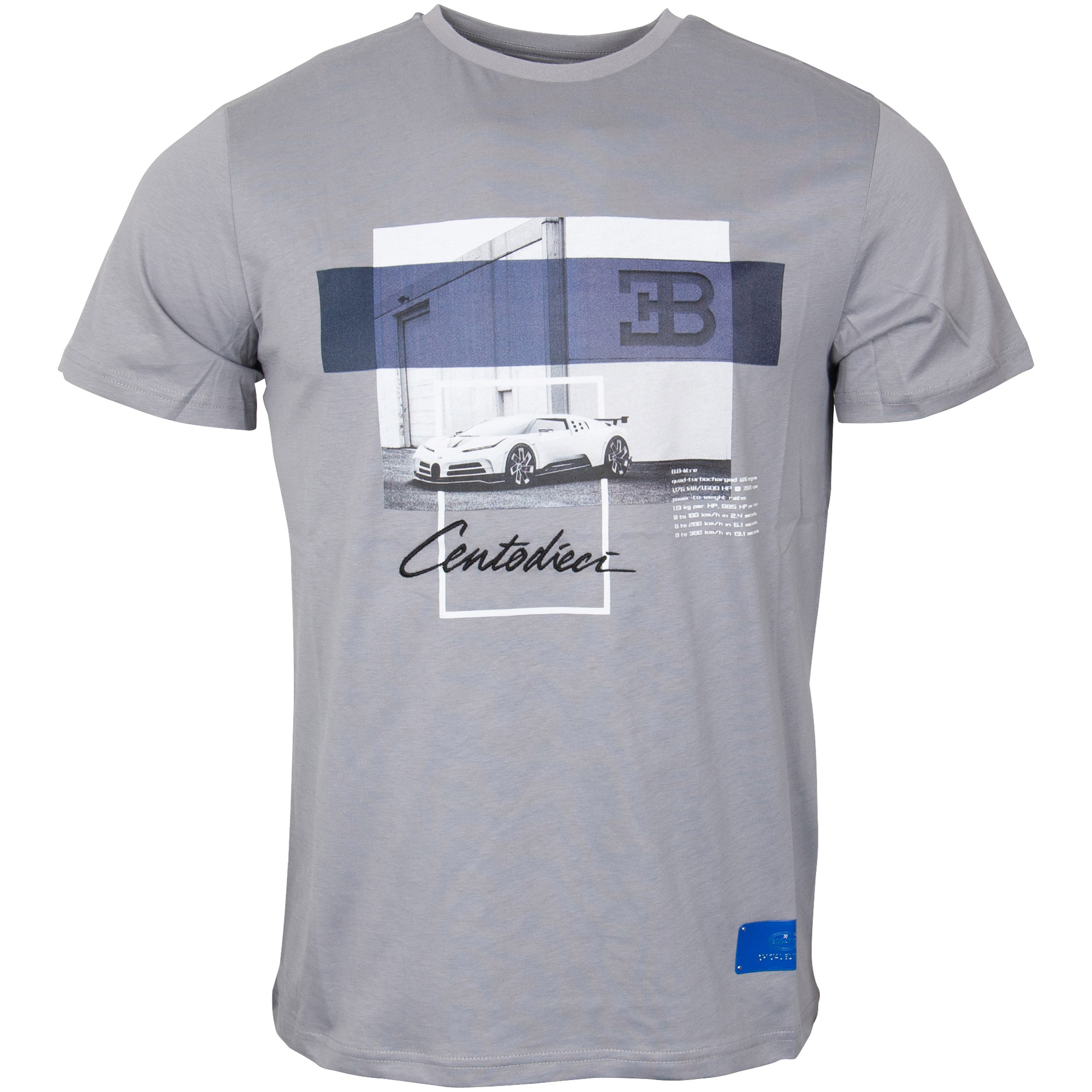 Bugatti t-shirt "Centodieci" - grey
