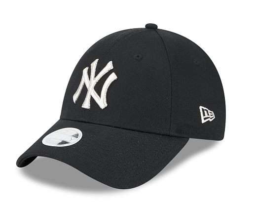 New York Yankees New Era Metallic Logo 9Forty Adjustable Women Cap - schwarz