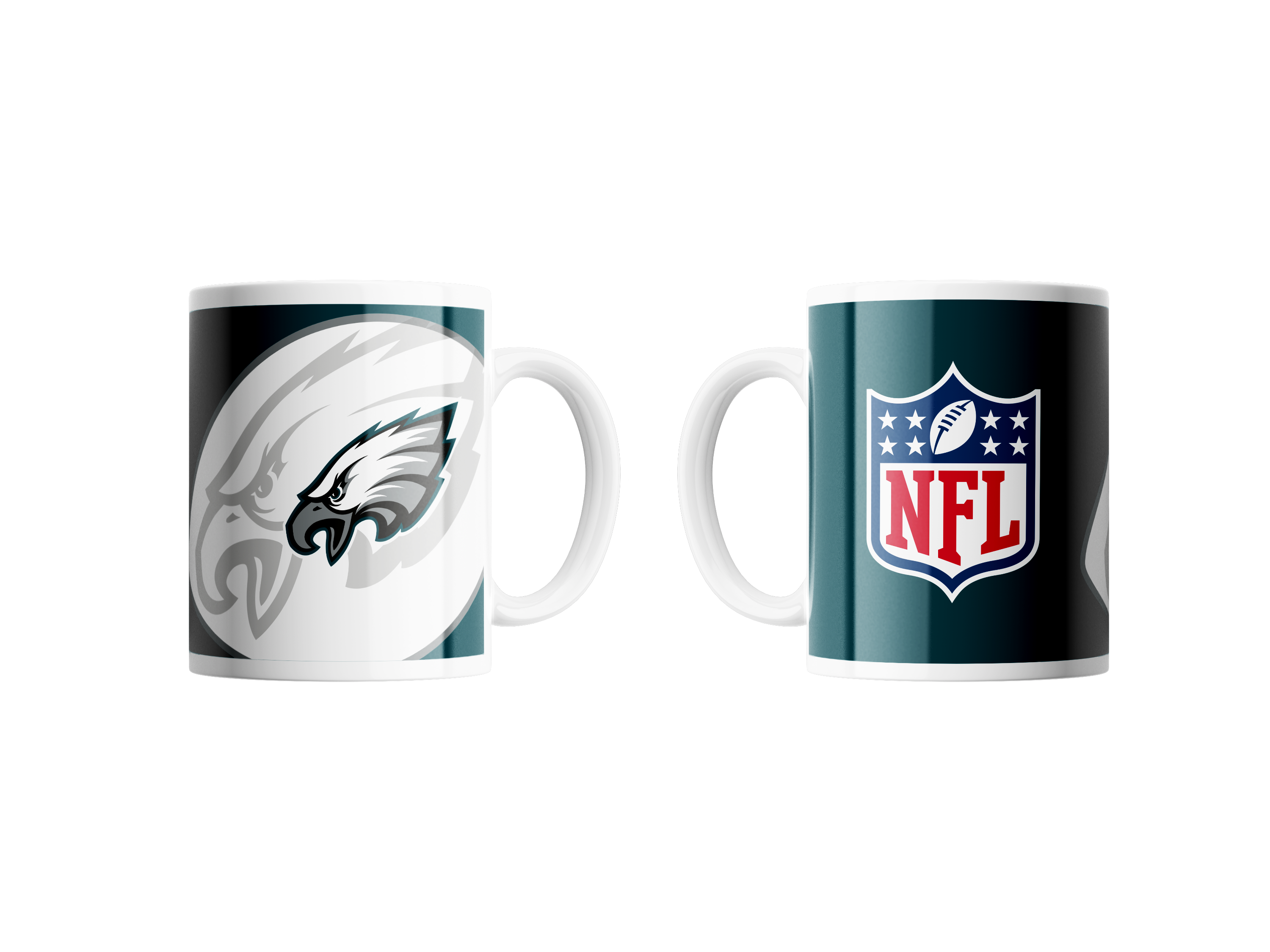 Philadelphia Eagles Mug Shadow Logo & Shield