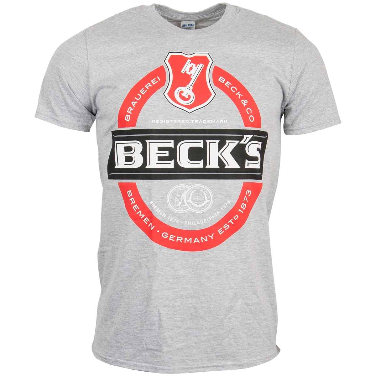 Beck's - Label Logo T-Shirt - grey 