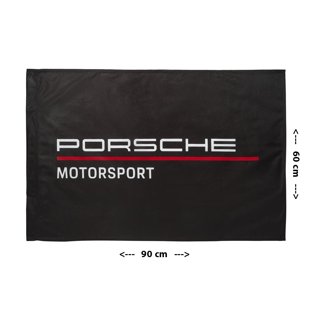 Porsche Motorsport flag "Logo" - black